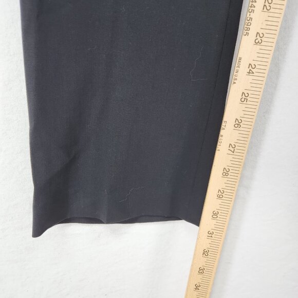 Piazza Sempione Pants Womens 40 Chelsea Black Wool Blend Made Italy Straight Leg - Picture 7 of 13